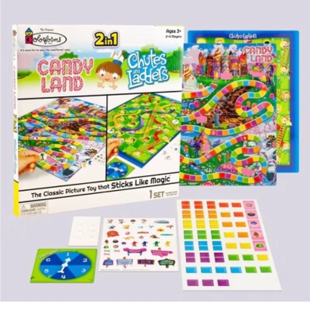 Candy Land and Chutes and Ladders Board Game Set Set of 2 family kids game